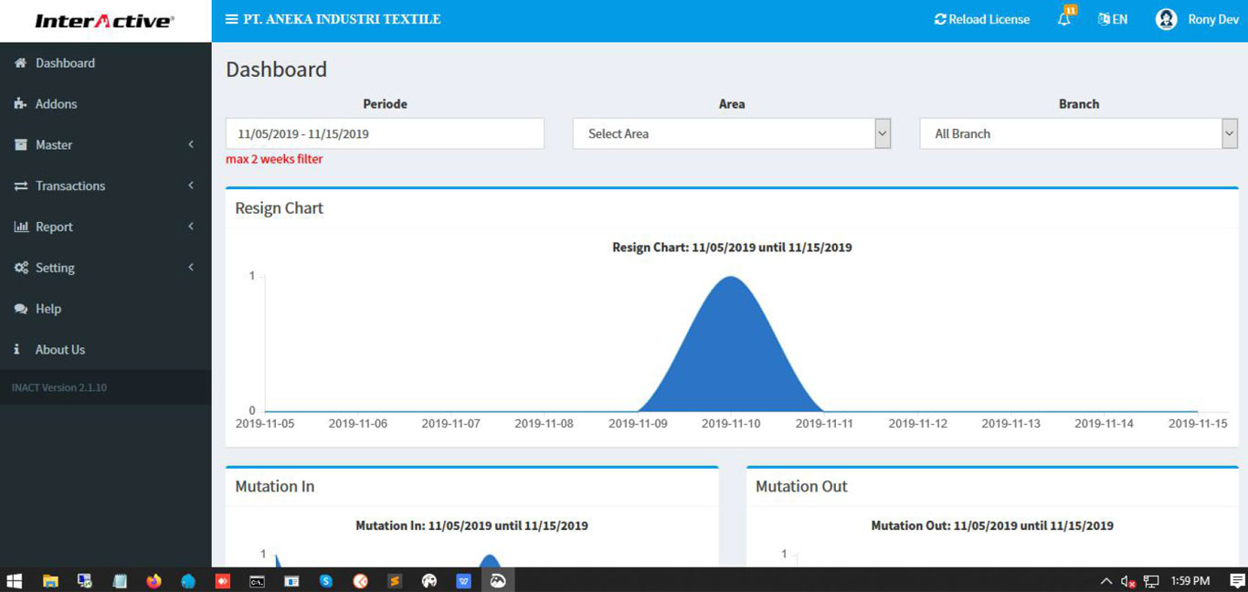 Aplikasi yang menghubungkan device InterActive Fingerprint dengan Software HRIS InterActive InAct