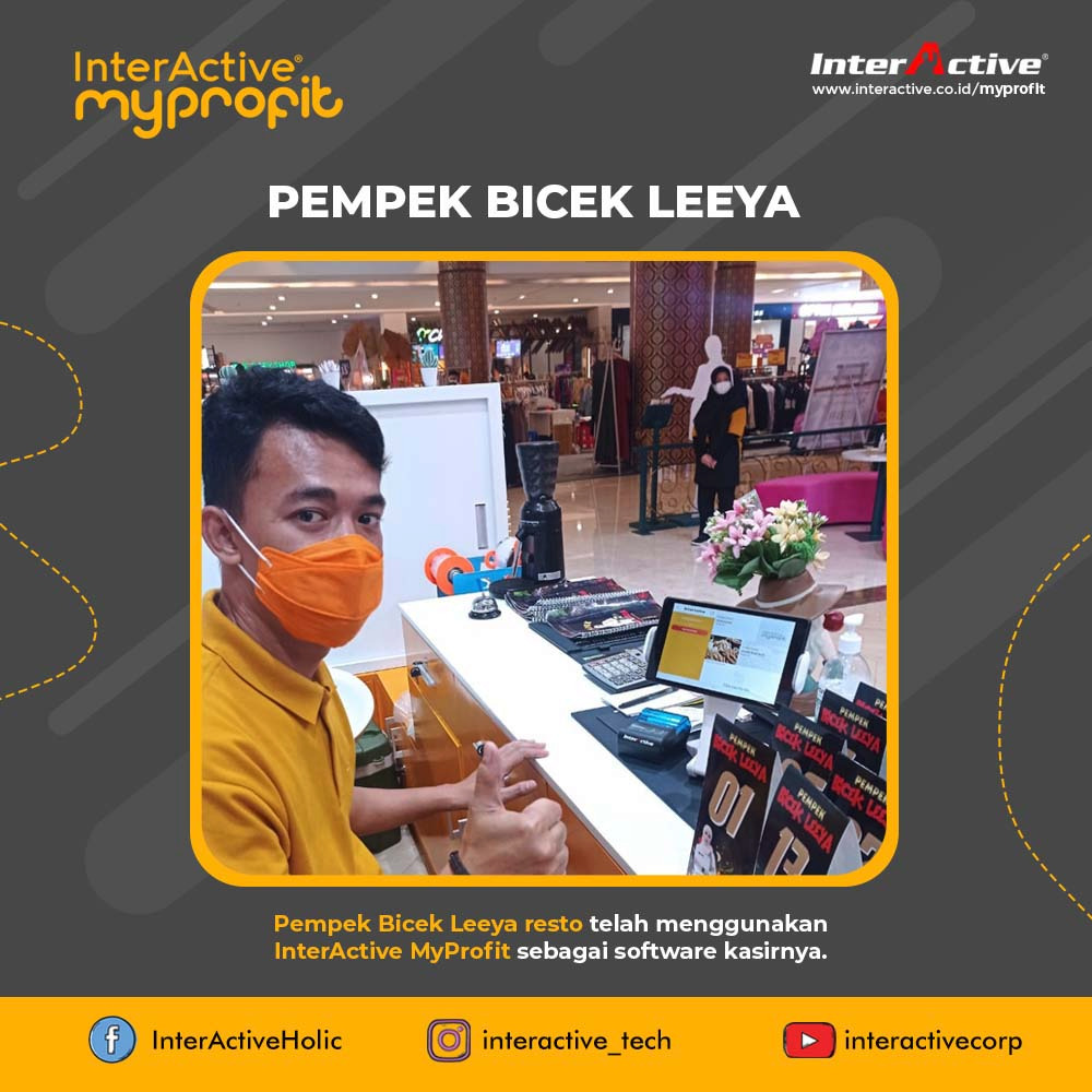 Klien InterActive, myprofit,Pempek Bicek Leeya resto, InterActive MyProfit